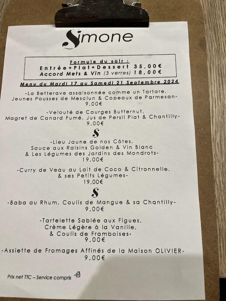 Simone - Menu Image 2